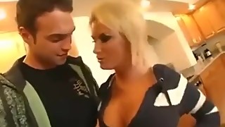 Wife services Hubbys friend during the game