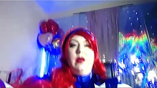 BBW MILF PORNSTAR PLATINUM PUZZY DRESSES IN COSPLAY COSTUME FOR LIVE CAMS