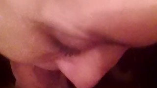 Hot blonde wife deepthroat blowjob