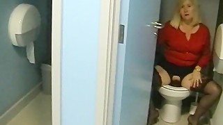 Slut Wife In Black Stockings In Public Toilets Out Dogging
