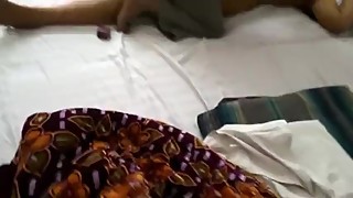 Indian Wife getting massage infront of her husband