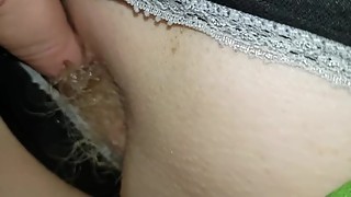 Play with hairy pussy when wife she sleep