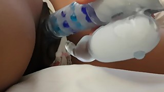 Asian wife getting orgasm with vibrator